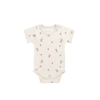 Organic Cotton Hudson Short Sleeve Bodysuit - Le Lapin Childrens Bodysuit from Jamie Kay Australia