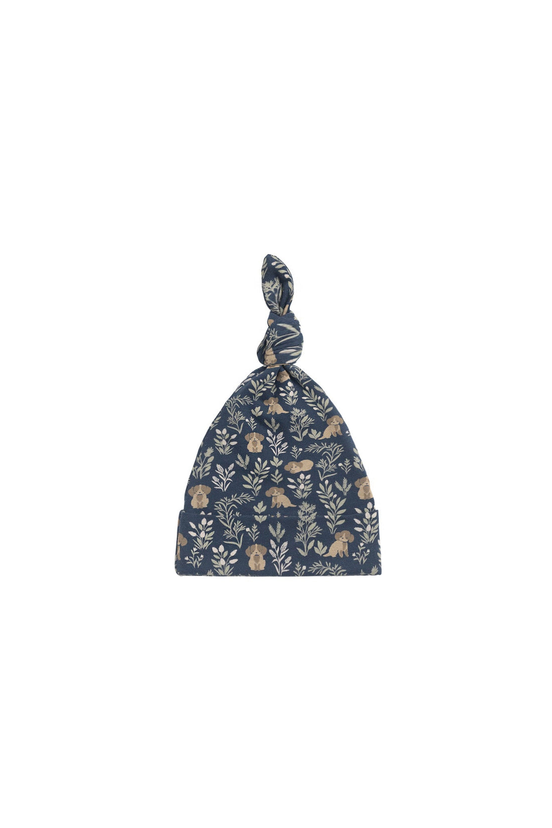 Organic Cotton Knot Beanie - Charlies Backyard Navy Childrens Beanie from Jamie Kay Australia