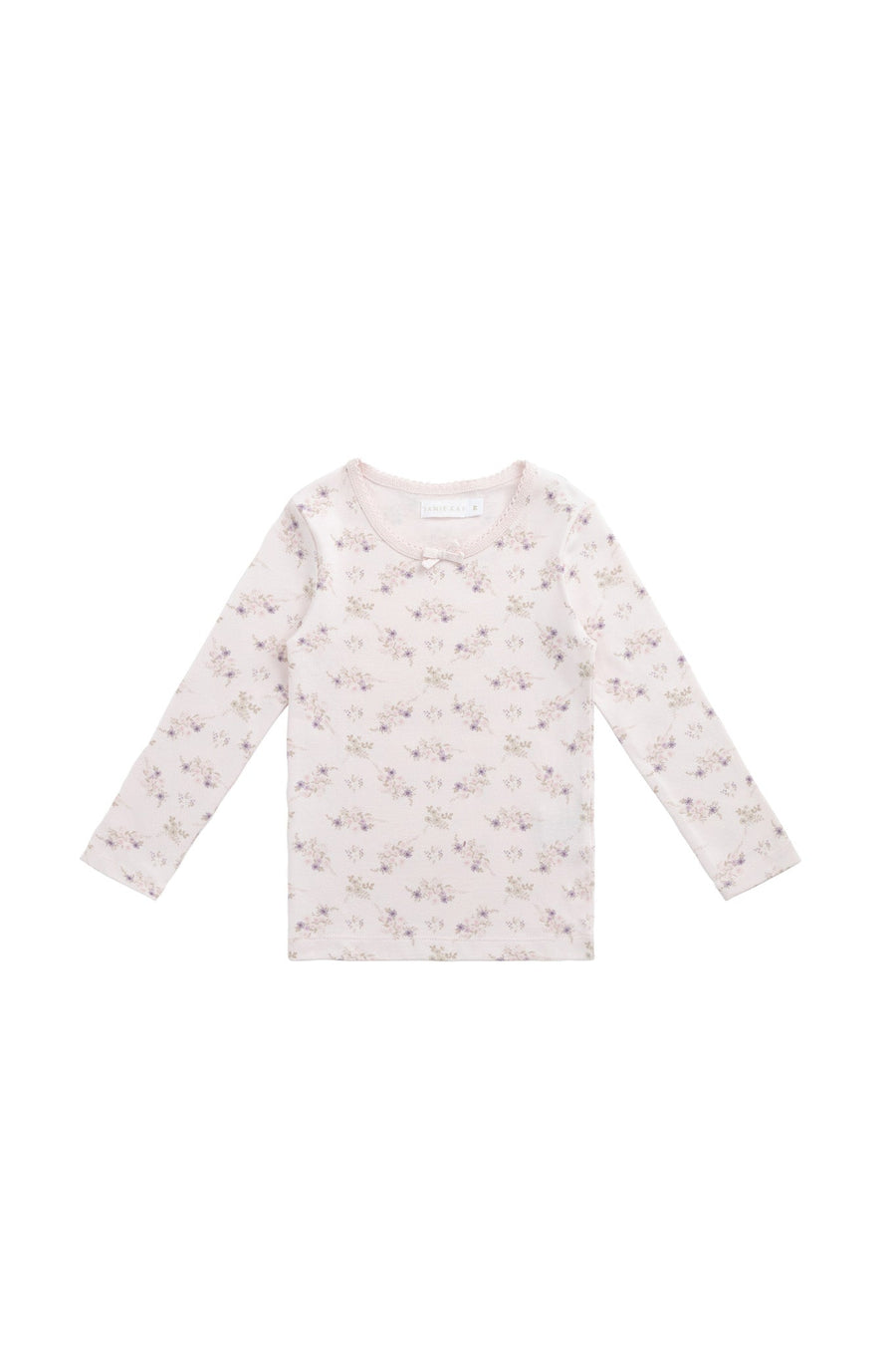 Organic Cotton Long Sleeve Top - Sweet Pea Floral Childrens Top from Jamie Kay Australia