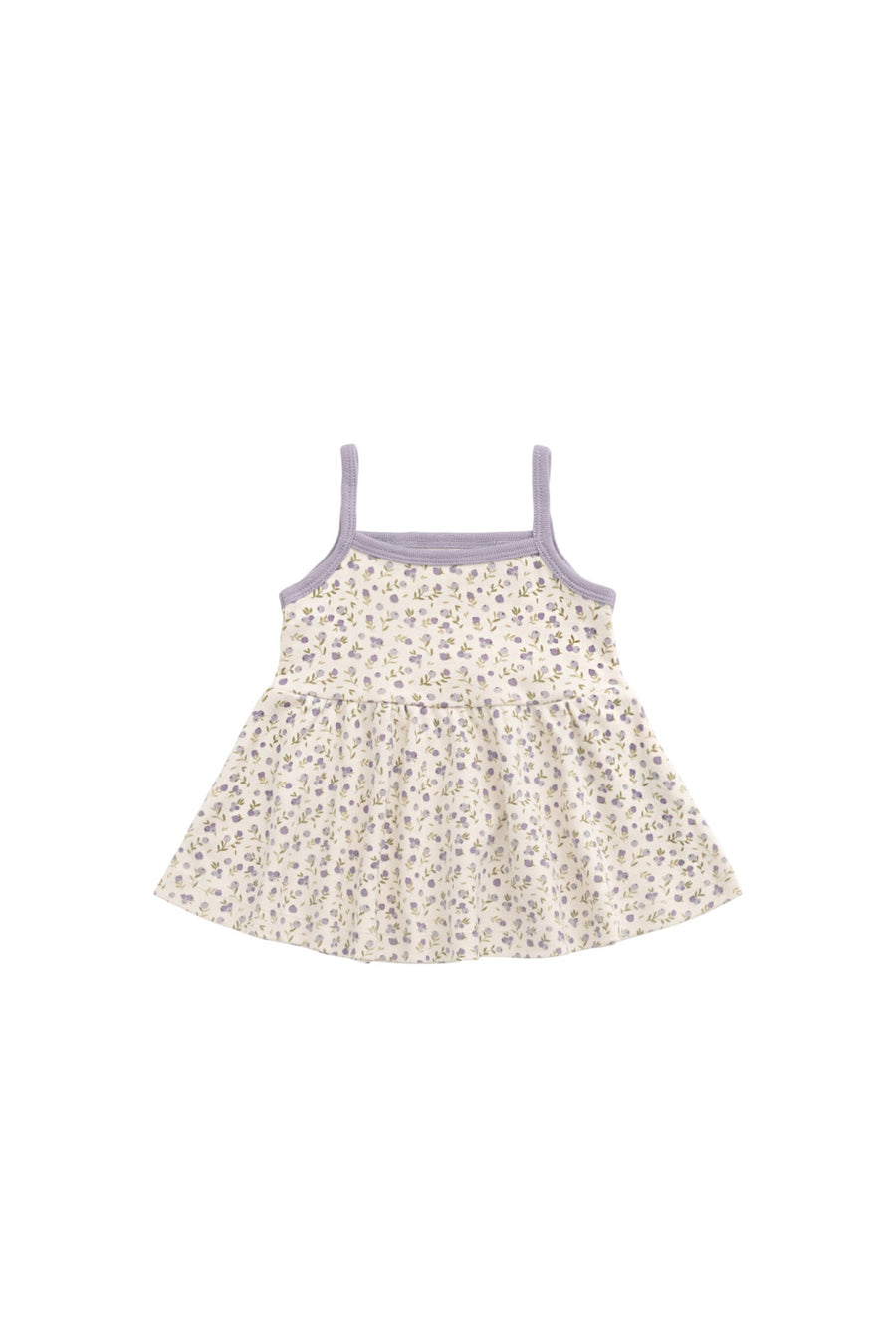 Organic Cotton Maple Singlet - Blueberry Field Raindrops Childrens Singlet from Jamie Kay Australia