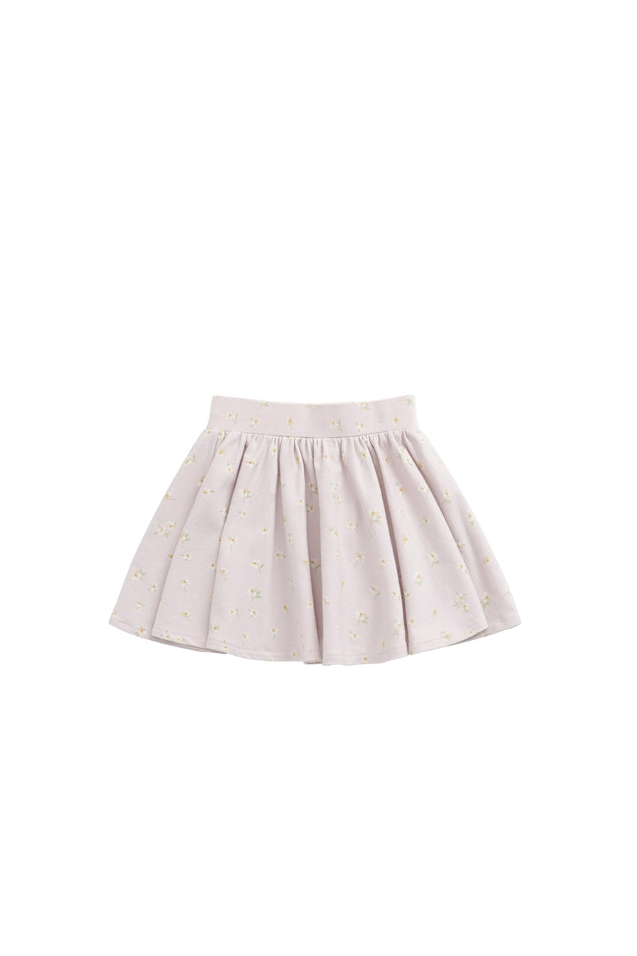 Organic Cotton Meadow Skirt - Simple Flowers Lilac Childrens Skirt from Jamie Kay Australia