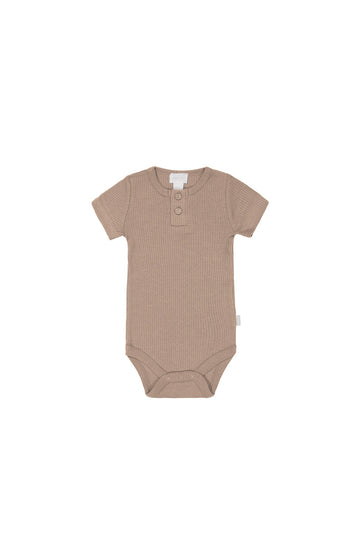 Organic Cotton Modal Darcy Rib Tee Bodysuit - Mountain Childrens Bodysuit from Jamie Kay Australia