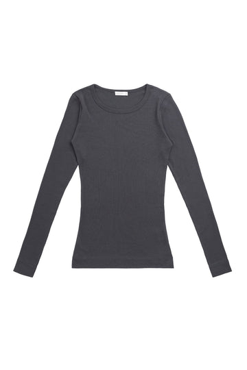 Organic Cotton Modal Womens Grace Long Sleeve Top - Icelandic Marle Childrens Top from Jamie Kay Australia