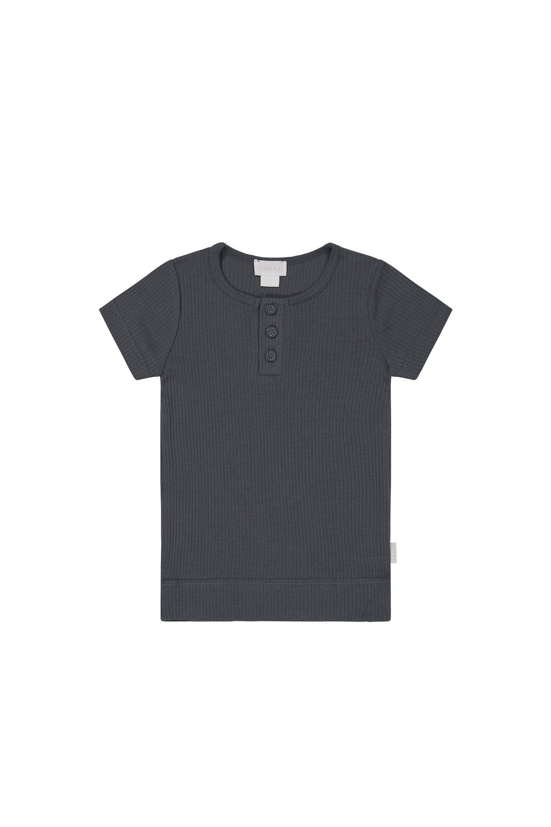 Organic Cotton Modal Henley Tee - Icelandic Marle Childrens Top from Jamie Kay Australia