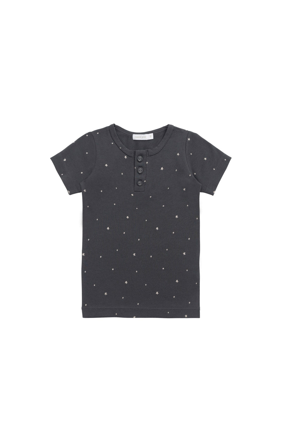 Organic Cotton Modal Henley Tee - Milky Way Icelandic Childrens Top from Jamie Kay Australia