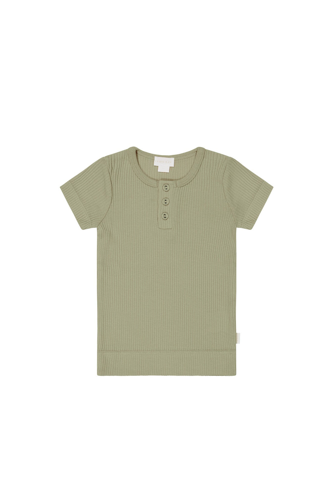 Organic Cotton Modal Henley Tee - Tea Tree Childrens Top from Jamie Kay Australia