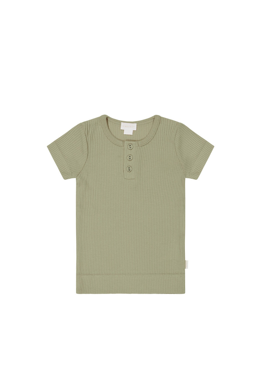 Organic Cotton Modal Henley Tee - Tea Tree Childrens Top from Jamie Kay Australia