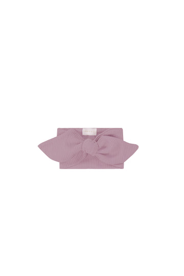 Organic Cotton Modal Lilian Headband - Sweet Mauve Childrens Headband from Jamie Kay Australia