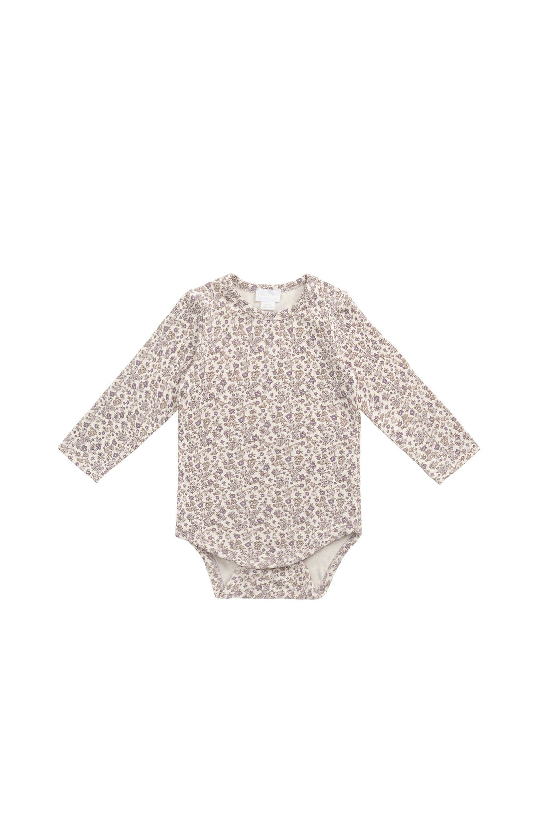 Organic Cotton Modal Long Sleeve Bodysuit - Amber Eggnog Childrens Bodysuit from Jamie Kay Australia