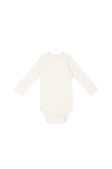 Organic Cotton Modal Long Sleeve Bodysuit - Whisper Childrens Bodysuit from Jamie Kay Australia