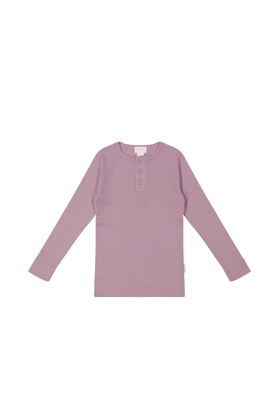 Organic Cotton Modal Long Sleeve Henley - Sweet Mauve