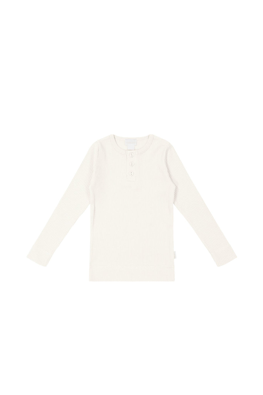 Organic Cotton Modal Long Sleeve Henley - Whisper Childrens Top from Jamie Kay Australia