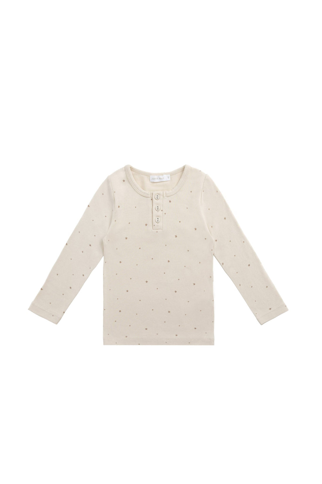 Organic Cotton Modal Long Sleeve Top - Milky Way Buff Childrens Top from Jamie Kay Australia