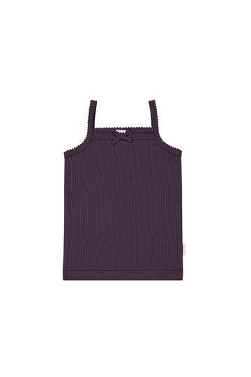 Organic Cotton Modal Singlet - Blackberry Childrens Singlet from Jamie Kay Australia