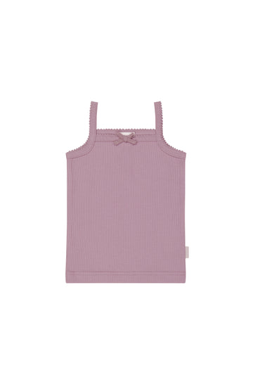 Organic Cotton Modal Singlet - Sweet Mauve