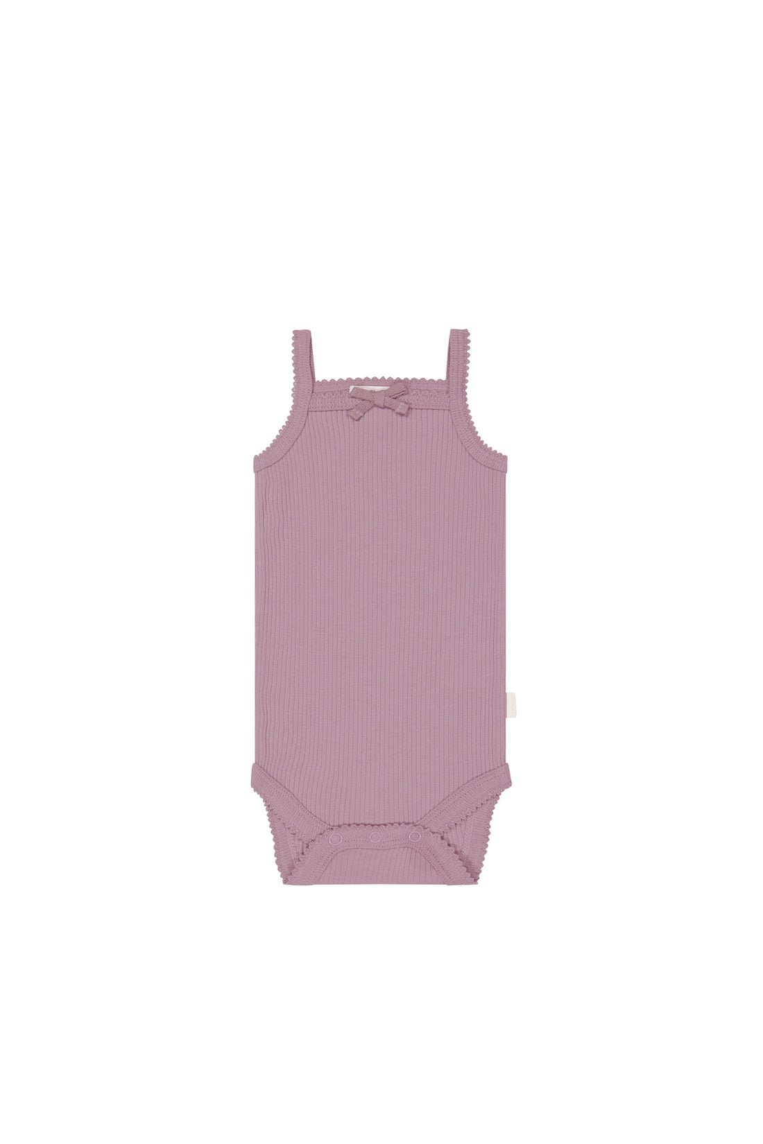 Organic Cotton Modal Singlet Bodysuit - Sweet Mauve