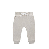 Organic Cotton Morgan Track Pant - Oatmeal Marle Childrens Pant from Jamie Kay Australia