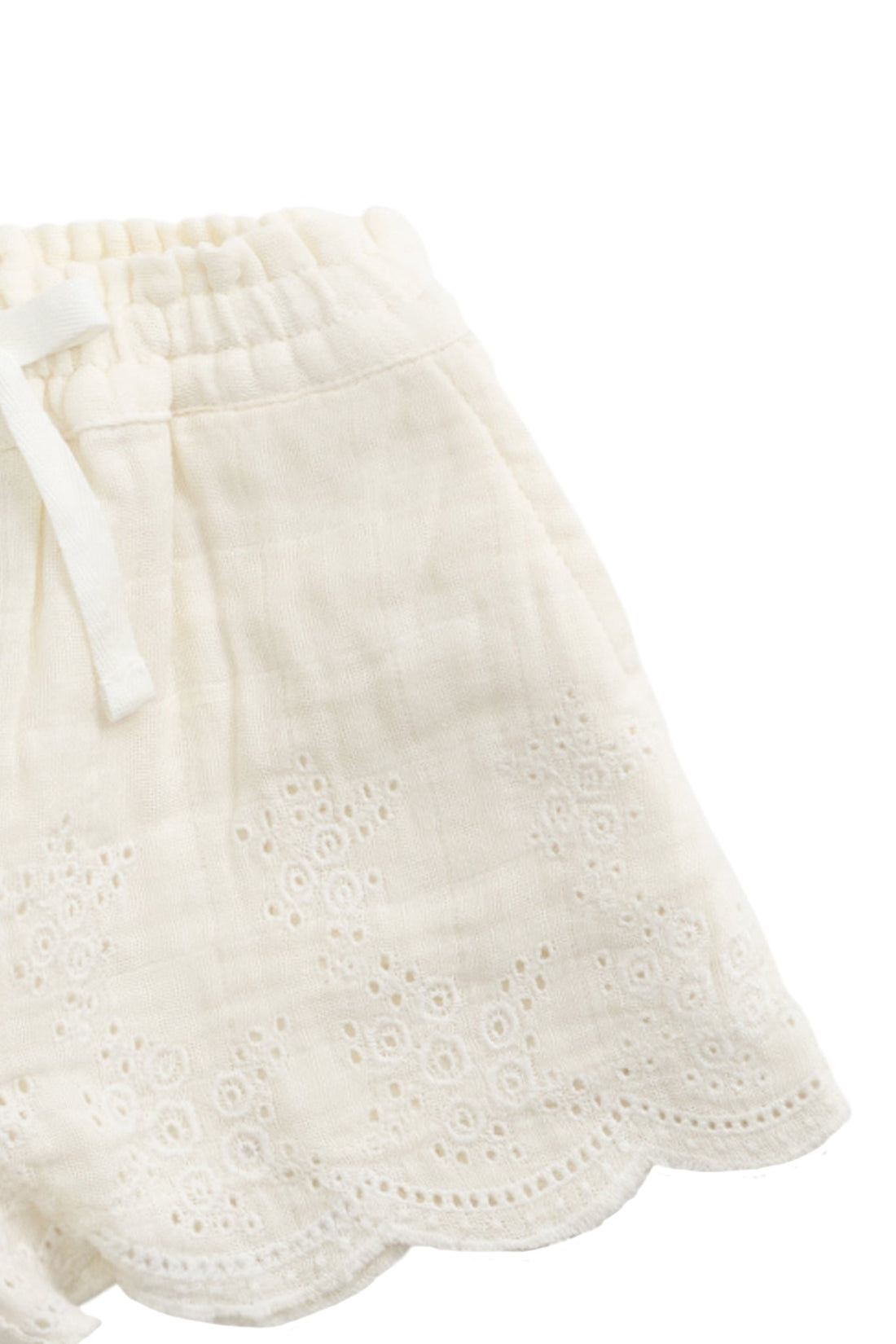 Organic Cotton Muslin Anja Short - Parchment Childrens Short from Jamie Kay Australia