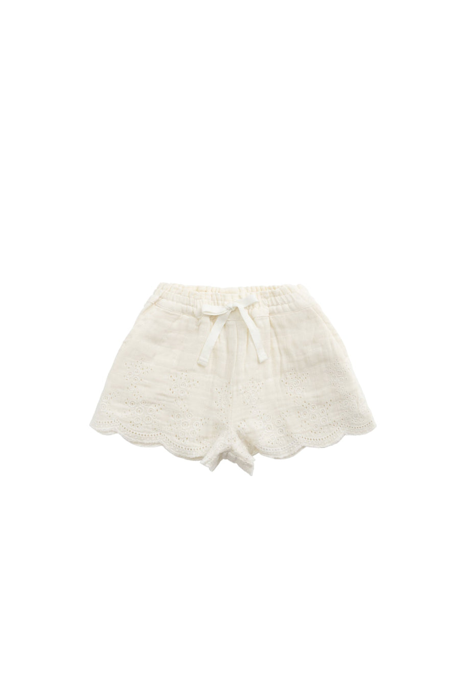 Organic Cotton Muslin Anja Short - Parchment Childrens Short from Jamie Kay Australia