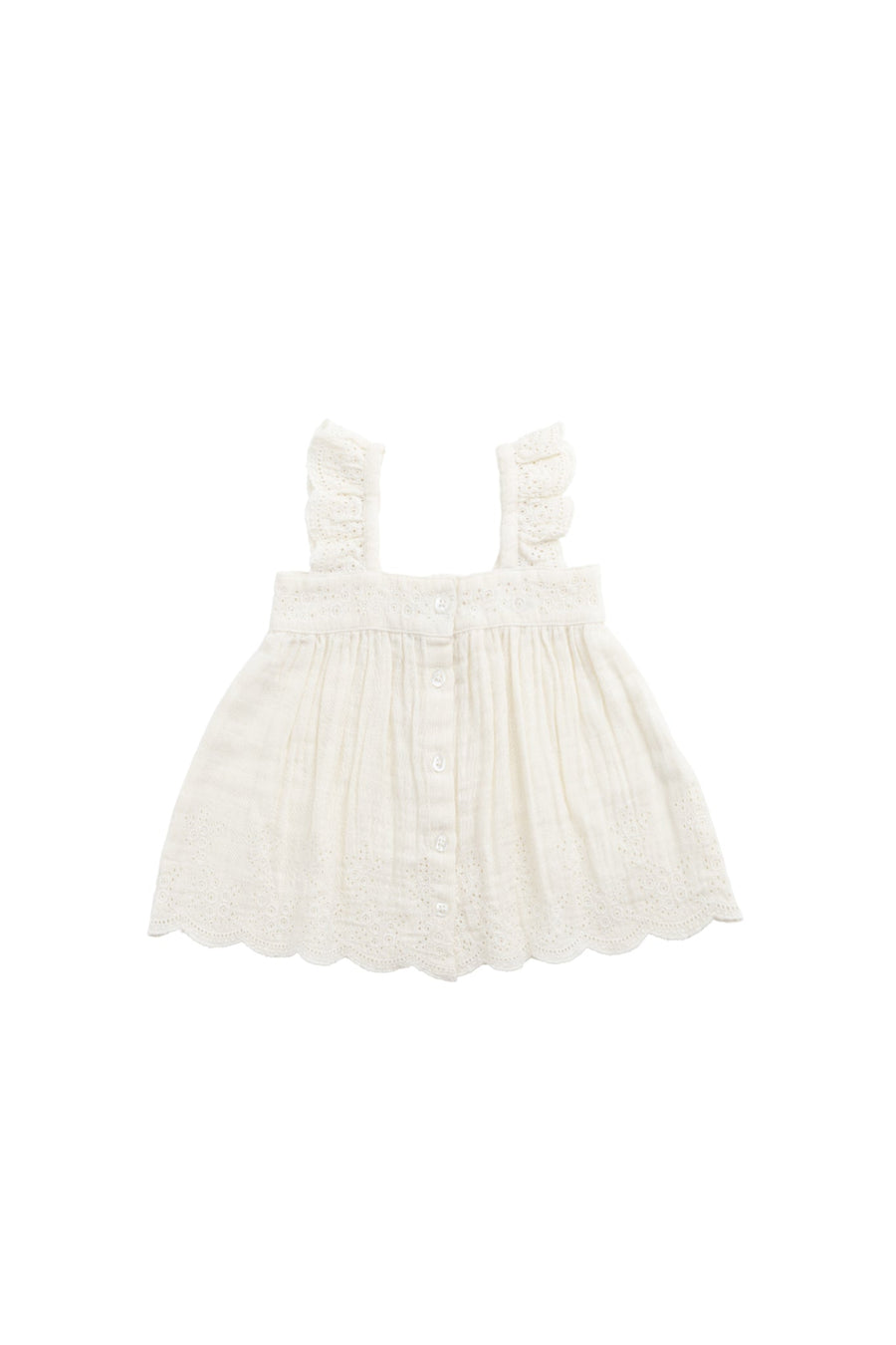 Organic Cotton Muslin Anja Top - Parchment Childrens Top from Jamie Kay Australia