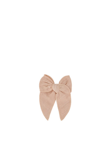 Organic Cotton Muslin Bow - Parfait Childrens Hair Bow from Jamie Kay Australia