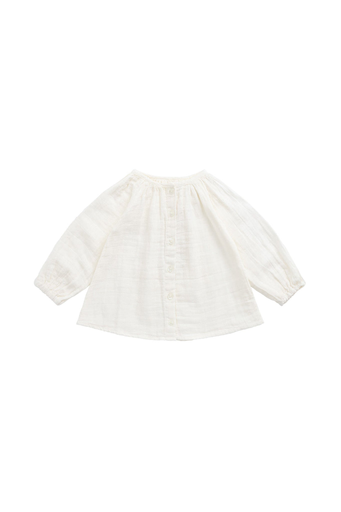 Organic Cotton Muslin Heather Blouse - Parchment Childrens Top from Jamie Kay Australia