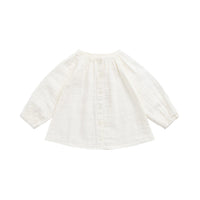 Organic Cotton Muslin Heather Blouse - Parchment Childrens Top from Jamie Kay Australia