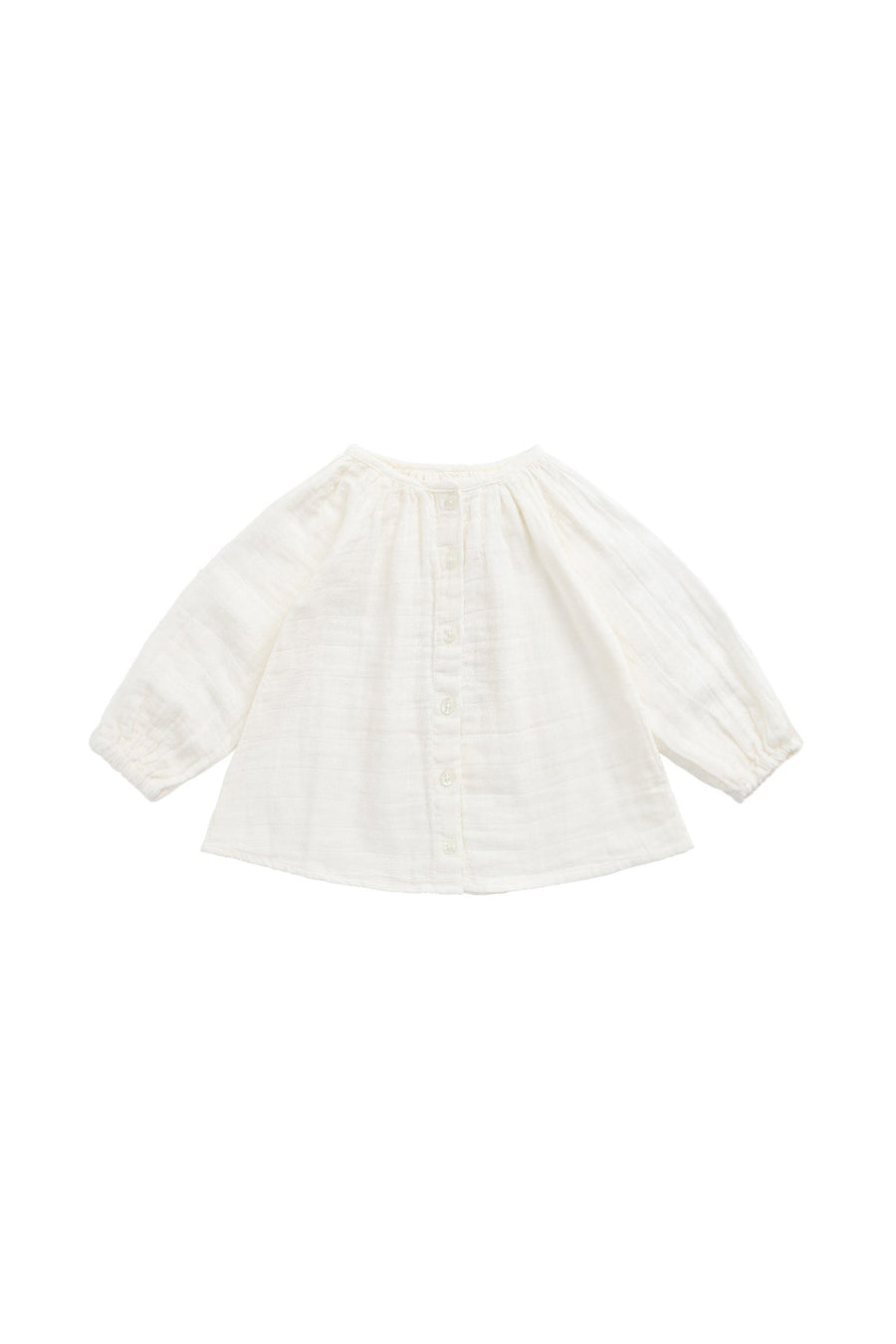 Organic Cotton Muslin Heather Blouse - Parchment Childrens Top from Jamie Kay Australia