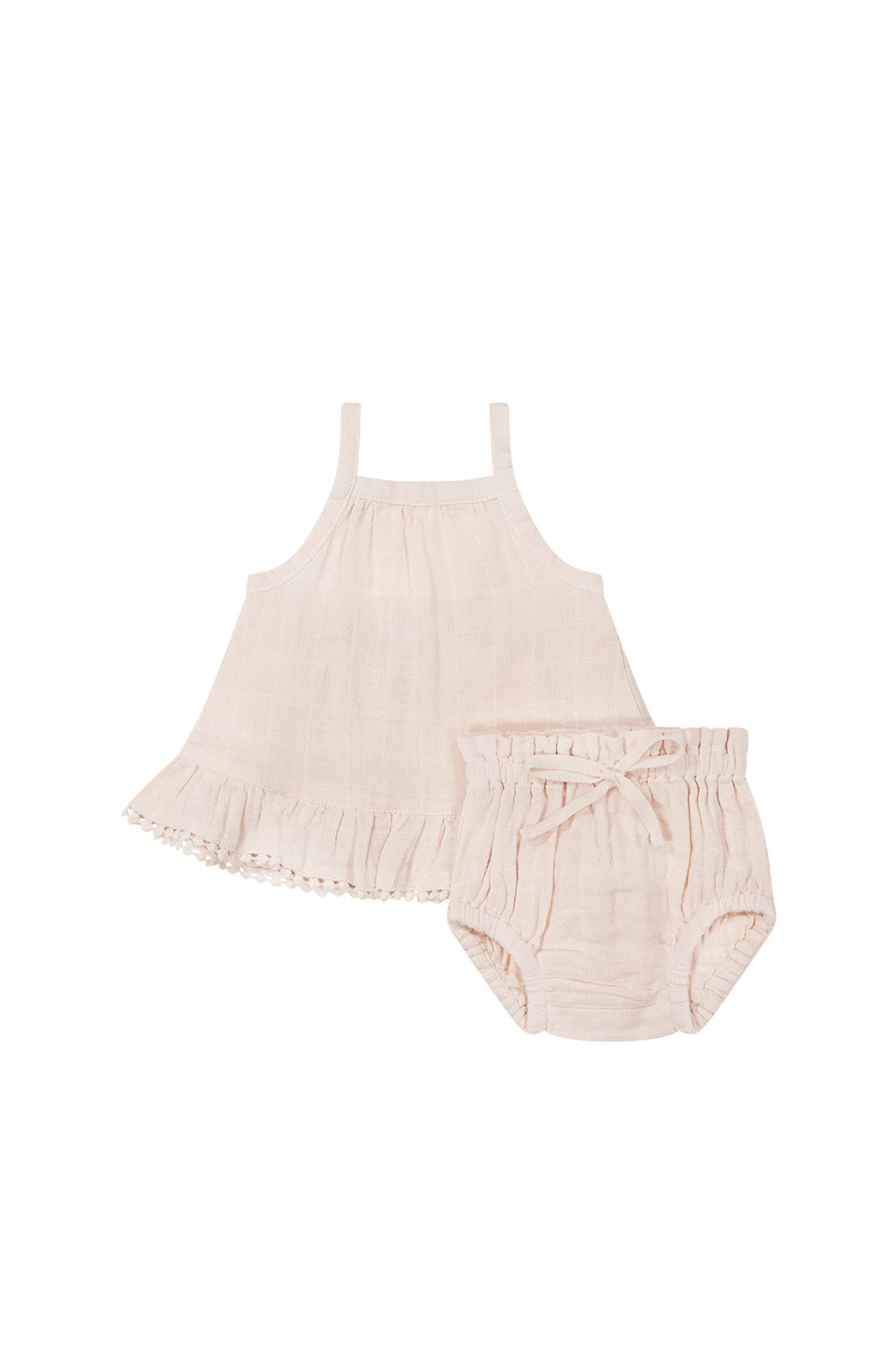 Organic Cotton Muslin Zoe Set - Ballet Pink Childrens Set from Jamie Kay Australia