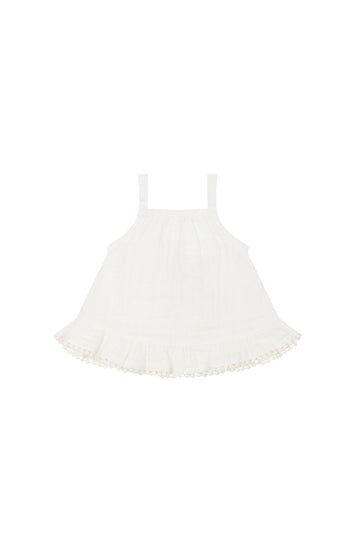 Organic Cotton Muslin Zoe Top - Parchment Childrens Top from Jamie Kay Australia