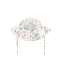 Organic Cotton Noelle Hat - Selena Blush Childrens Hat from Jamie Kay Australia