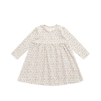 Organic Cotton Pixie Dress - Blueberry Field Raindrops Childrens Dress from Jamie Kay Australia