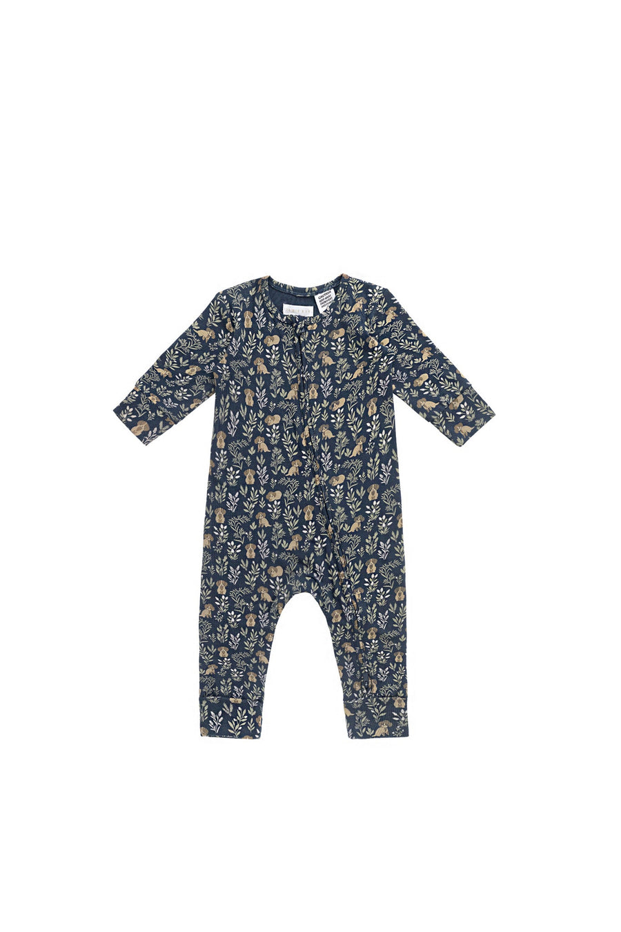 Organic Cotton Reese Zip Onepiece - Charlies Backyard Navy Childrens Onepiece from Jamie Kay Australia