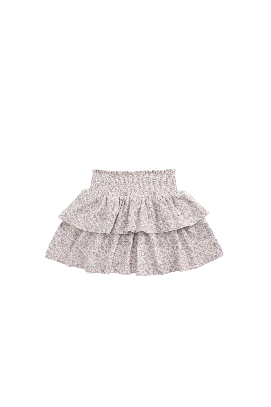 Organic Cotton Ruby Skirt - Amber Floral Lilac Ash Childrens Short from Jamie Kay Australia