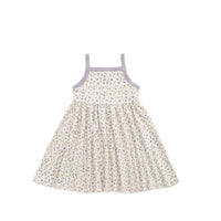 Organic Cotton Samantha Dress - Blueberry Field Raindrops Childrens Dress from Jamie Kay Australia