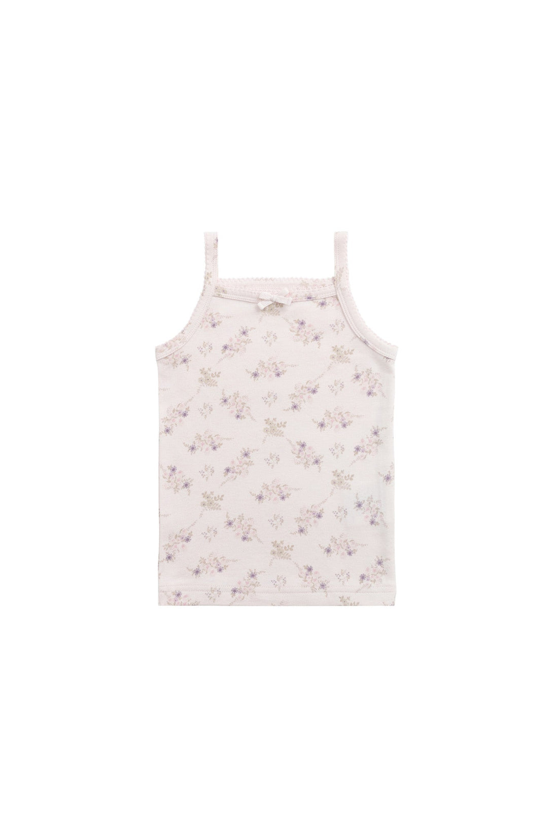 Organic Cotton Singlet - Sweet Pea Floral Childrens Singlet from Jamie Kay Australia