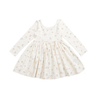 Organic Cotton Tallulah Dress - Emilia Egret Childrens Dress from Jamie Kay Australia