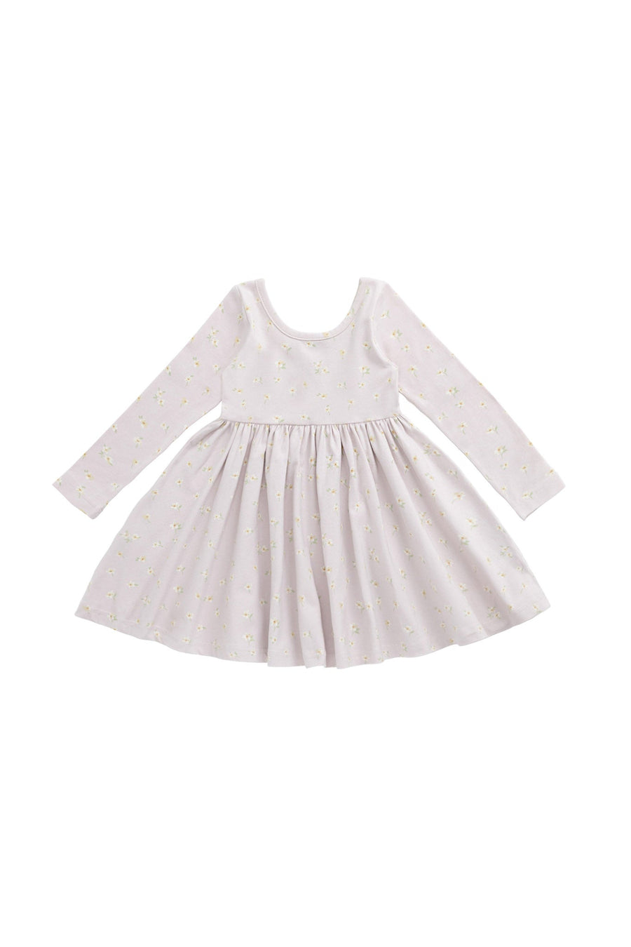 Organic Cotton Tallulah Dress - Simple Flowers Lilac Childrens Dress from Jamie Kay Australia