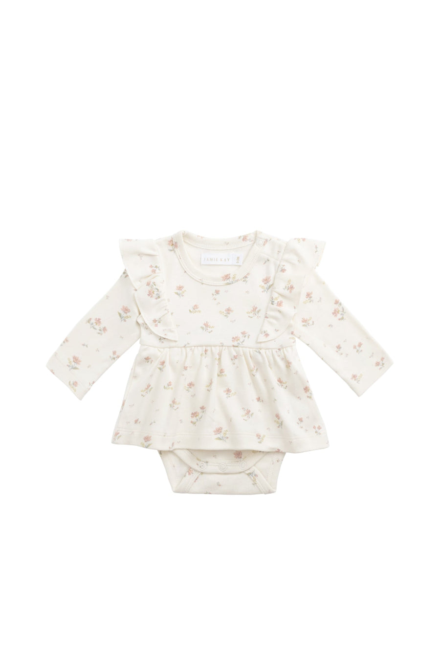 Organic Cotton Vivienne Playsuit - Emilia Egret Childrens Playsuit from Jamie Kay Australia