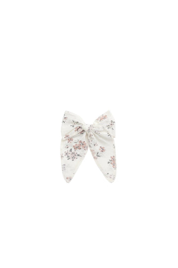 Organic Cotton Voile Bow - Selena Blush Childrens Bow from Jamie Kay Australia