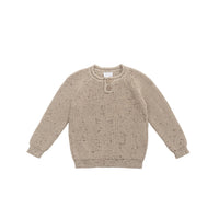 Sam Knitted Jumper - Malt Fleck Childrens Jumper from Jamie Kay Australia