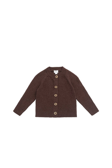 Samantha Cardigan - Toasted Brown Marle Childrens Cardigan from Jamie Kay Australia