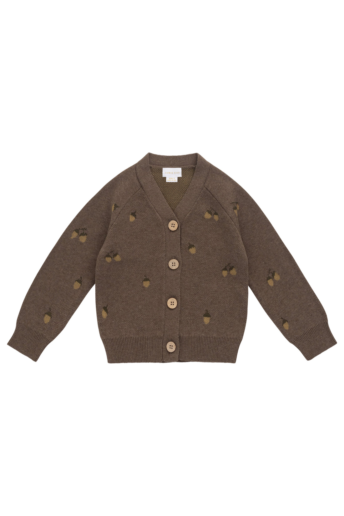 Easton Cardigan - Forest Acorns Toasted Marle Childrens Cardigan from Jamie Kay Australia