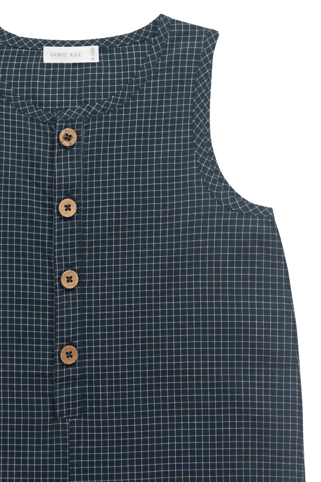 Organic Cotton Milo Jumpsuit - Forest Grid Childrens Jumpsuit from Jamie Kay Australia