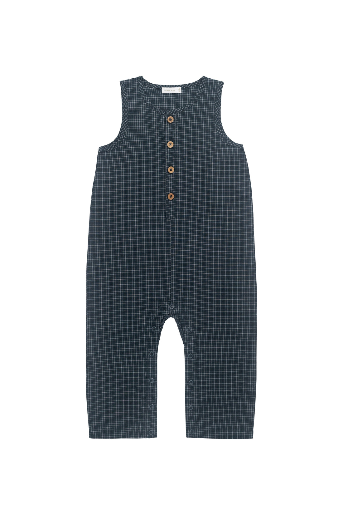 Organic Cotton Milo Jumpsuit - Forest Grid Childrens Jumpsuit from Jamie Kay Australia