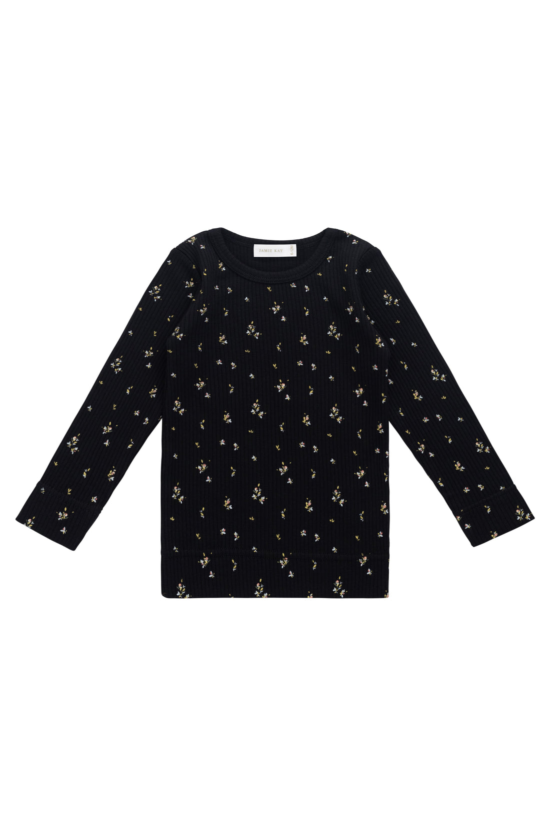 Organic Cotton Modal Marina Long Sleeve Top - Dina Ebony Childrens Top from Jamie Kay Australia