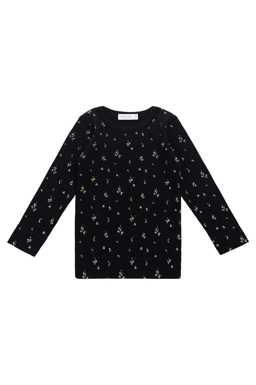 Organic Cotton Modal Marina Long Sleeve Top - Dina Ebony Childrens Top from Jamie Kay Australia