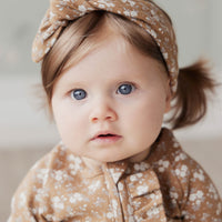 Organic Cotton Headband - Rosalie Field Caramel Childrens Headband from Jamie Kay Australia