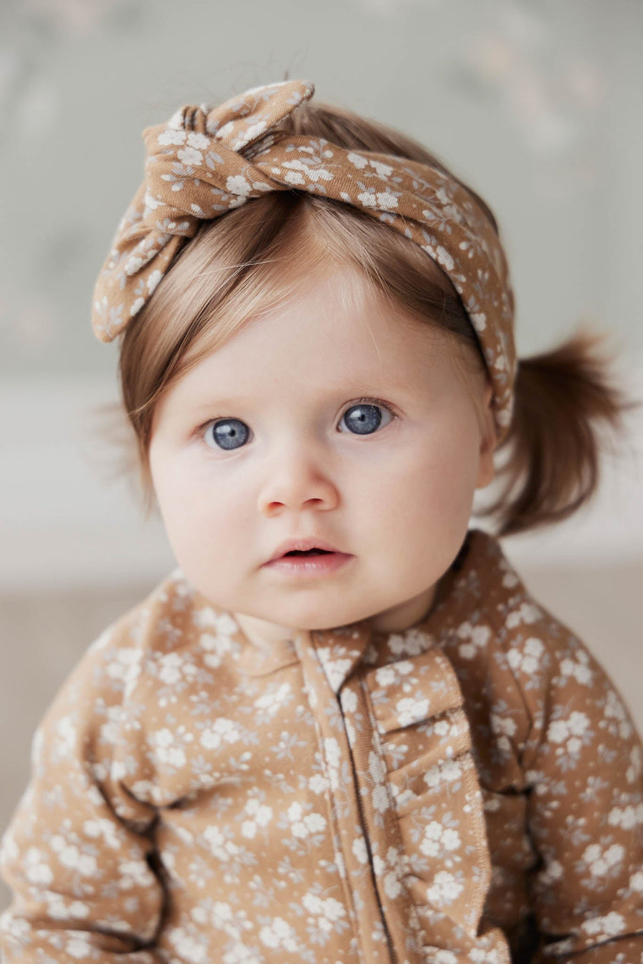 Organic Cotton Headband - Rosalie Field Caramel Childrens Headband from Jamie Kay Australia