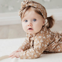 Organic Cotton Headband - Rosalie Field Caramel Childrens Headband from Jamie Kay Australia